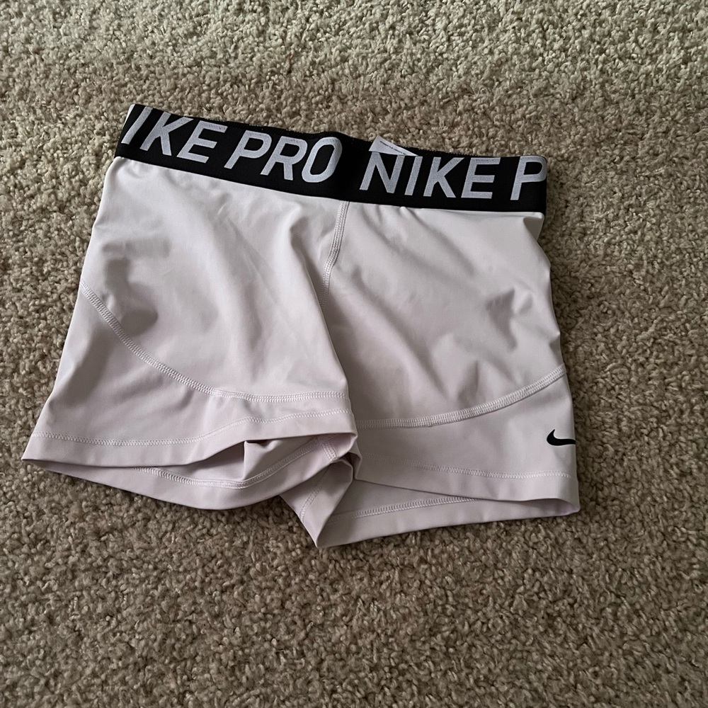 Nike White Athletic Shorts with Elastic Waistband